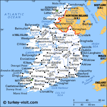irland Belfast karte